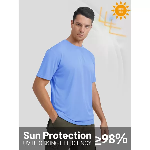 TACVASEN Men's UPF 50+ Sun Protection Shirts Quick Dry Short Sleeves Rash Guard Swim Shirts