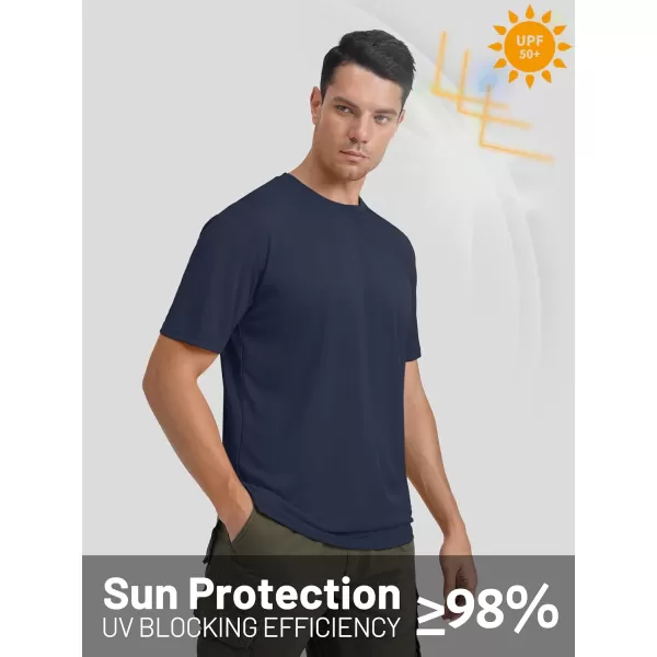 TACVASEN Men's UPF 50+ Sun Protection Shirts Quick Dry Short Sleeves Rash Guard Swim Shirts