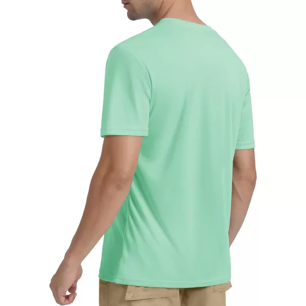 TACVASEN Men's UPF 50+ Sun Protection Shirts Quick Dry Short Sleeves Rash Guard Swim Shirts