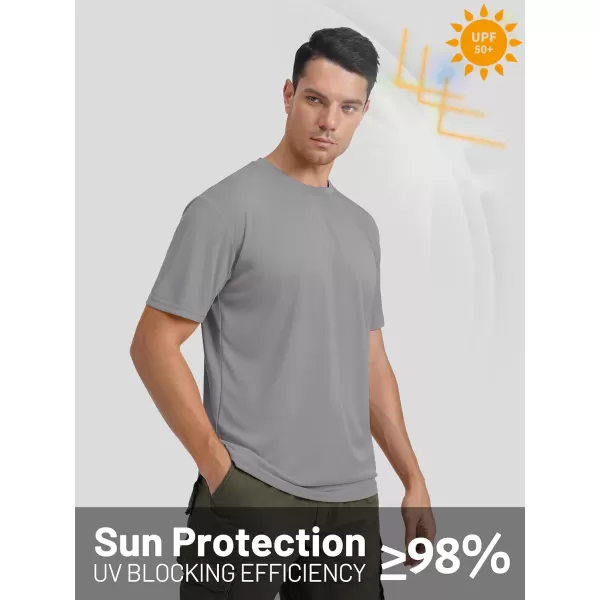 TACVASEN Men's UPF 50+ Sun Protection Shirts Quick Dry Short Sleeves Rash Guard Swim Shirts