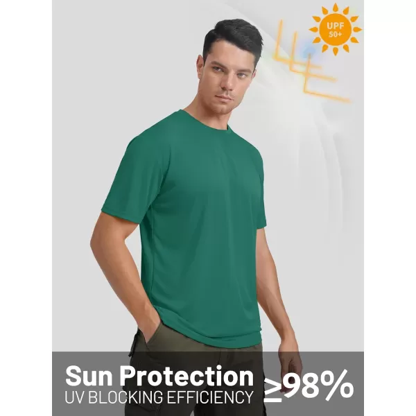 TACVASEN Men's UPF 50+ Sun Protection Shirts Quick Dry Short Sleeves Rash Guard Swim Shirts