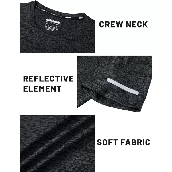 TACVASEN Mens Workout Shirts Short Sleeve Athletic Dry Fit Tshirts Shirts Running Gym Crewneck T-Shirts