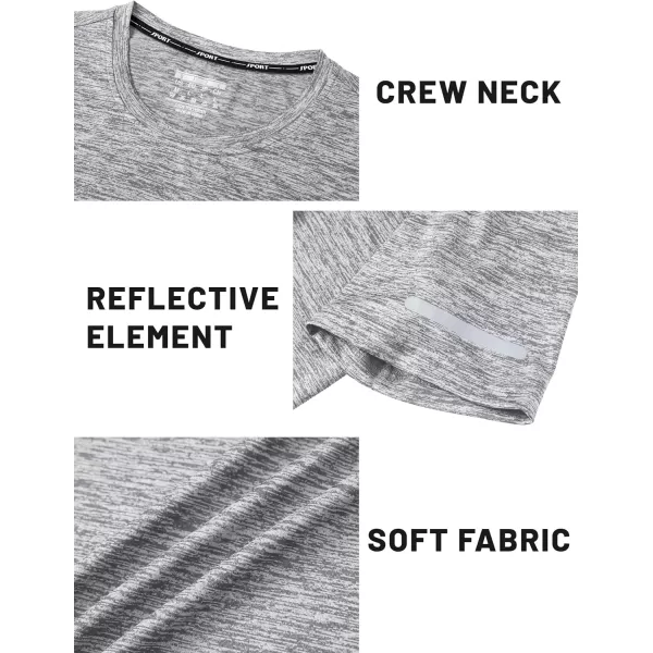 TACVASEN Mens Workout Shirts Short Sleeve Athletic Dry Fit Tshirts Shirts Running Gym Crewneck T-Shirts