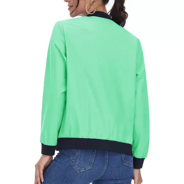 TACVASEN Women's Casual Bomber Jacket Lightweight Windbreaker Jackets Windproof Spring Fall Jackets with Pockets