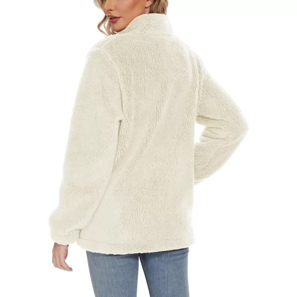 TACVASEN Women's Sherpa Fleece Jacket Full Zip Fuzzy Winter Warm Casual Coats Long Sleeve Soft Thickened Outerwear