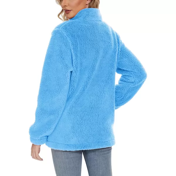 TACVASEN Women's Sherpa Fleece Jacket Full Zip Fuzzy Winter Warm Casual Coats Long Sleeve Soft Thickened Outerwear