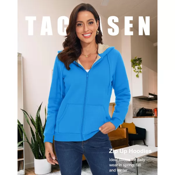 TACVASEN Women's Zip Up Hoodies Sherpa Fleece Lined Jacket for Women Winter Long Sleeve Sweatshirt with Pockets
