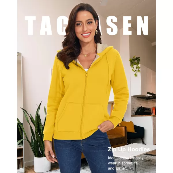 TACVASEN Women's Zip Up Hoodies Sherpa Fleece Lined Jacket for Women Winter Long Sleeve Sweatshirt with Pockets