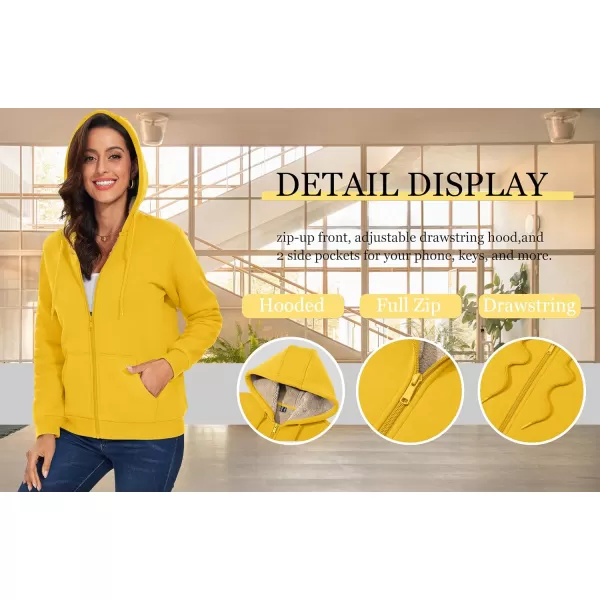 TACVASEN Women's Zip Up Hoodies Sherpa Fleece Lined Jacket for Women Winter Long Sleeve Sweatshirt with Pockets