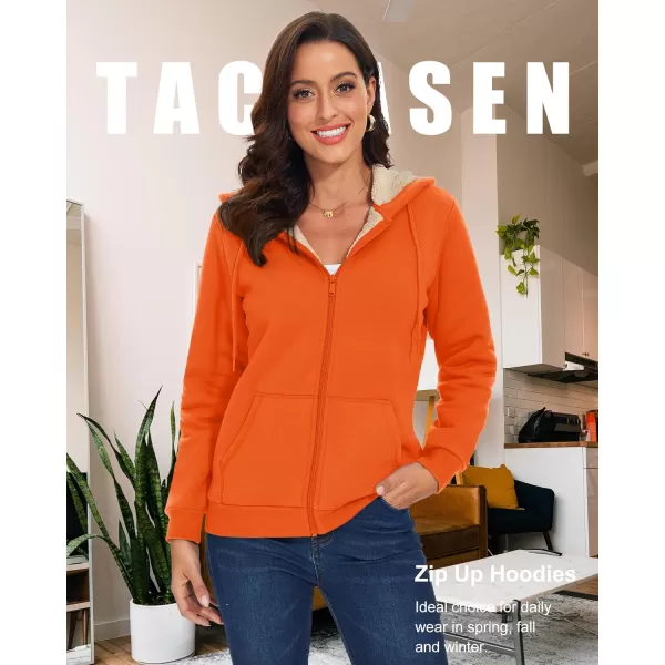 TACVASEN Women's Zip Up Hoodies Sherpa Fleece Lined Jacket for Women Winter Long Sleeve Sweatshirt with Pockets