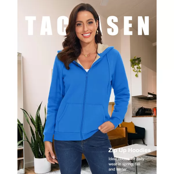 TACVASEN Women's Zip Up Hoodies Sherpa Fleece Lined Jacket for Women Winter Long Sleeve Sweatshirt with Pockets