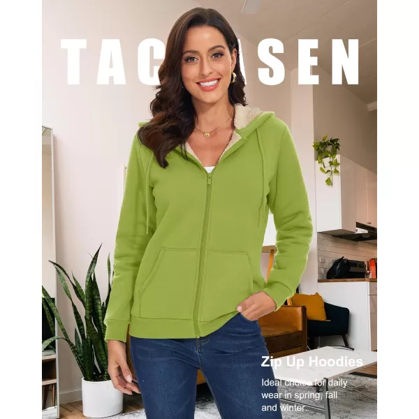 TACVASEN Women's Zip Up Hoodies Sherpa Fleece Lined Jacket for Women Winter Long Sleeve Sweatshirt with Pockets
