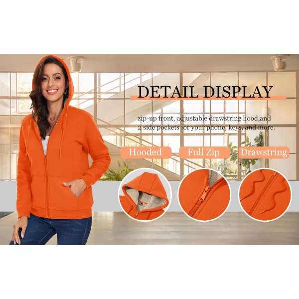 TACVASEN Women's Zip Up Hoodies Sherpa Fleece Lined Jacket for Women Winter Long Sleeve Sweatshirt with Pockets