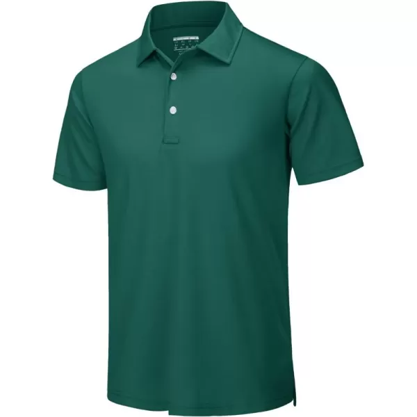 TACVASEN Mens Golf Polo Shirts Dry Fit Short Sleeve Collared Classic Polos Tennis Solid T Shirts Casual Active Work