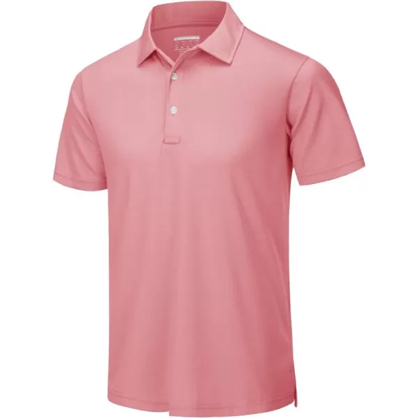 TACVASEN Mens Golf Polo Shirts Dry Fit Short Sleeve Collared Classic Polos Tennis Solid T Shirts Casual Active Work
