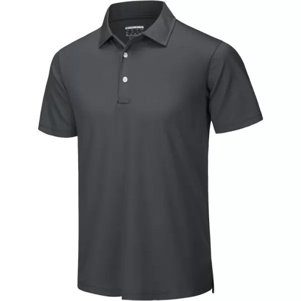 TACVASEN Mens Golf Polo Shirts Dry Fit Short Sleeve Collared Classic Polos Tennis Solid T Shirts Casual Active Work
