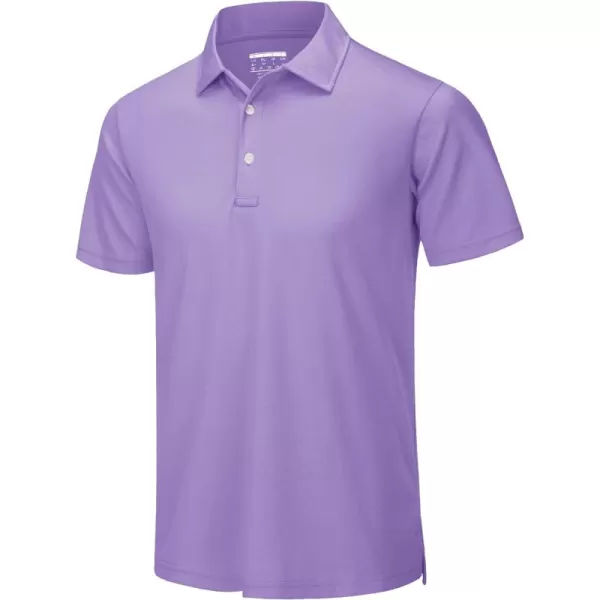 TACVASEN Mens Golf Polo Shirts Dry Fit Short Sleeve Collared Classic Polos Tennis Solid T Shirts Casual Active Work