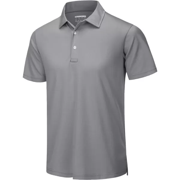 TACVASEN Mens Golf Polo Shirts Dry Fit Short Sleeve Collared Classic Polos Tennis Solid T Shirts Casual Active Work