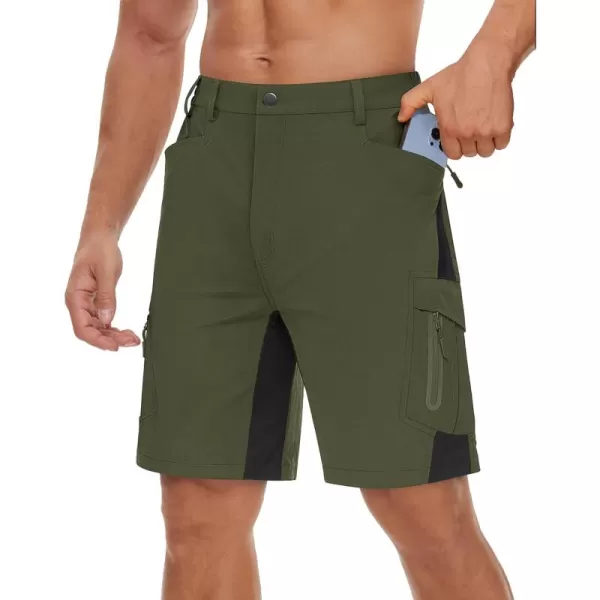 TACVASEN Men's Hiking Shorts Quick Dry Fishing Travel Cargo Shorts with Multi Pockets