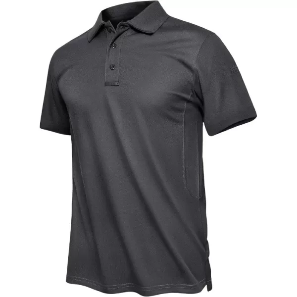 TACVASEN Men's Polo Shirts Tactical Quick-Dry Casual Golf Shirt Short Sleeve Airsoft Polos