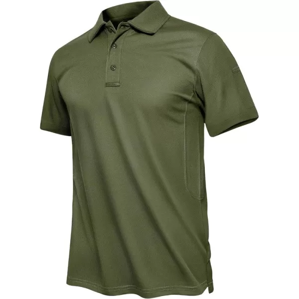 TACVASEN Men's Polo Shirts Tactical Quick-Dry Casual Golf Shirt Short Sleeve Airsoft Polos
