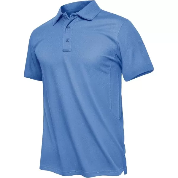 TACVASEN Men's Polo Shirts Tactical Quick-Dry Casual Golf Shirt Short Sleeve Airsoft Polos