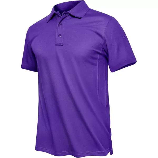 TACVASEN Men's Polo Shirts Tactical Quick-Dry Casual Golf Shirt Short Sleeve Airsoft Polos
