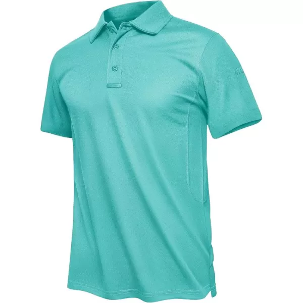 TACVASEN Men's Polo Shirts Tactical Quick-Dry Casual Golf Shirt Short Sleeve Airsoft Polos