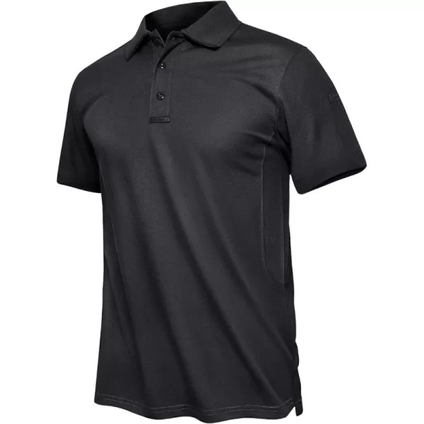 TACVASEN Men's Polo Shirts Tactical Quick-Dry Casual Golf Shirt Short Sleeve Airsoft Polos