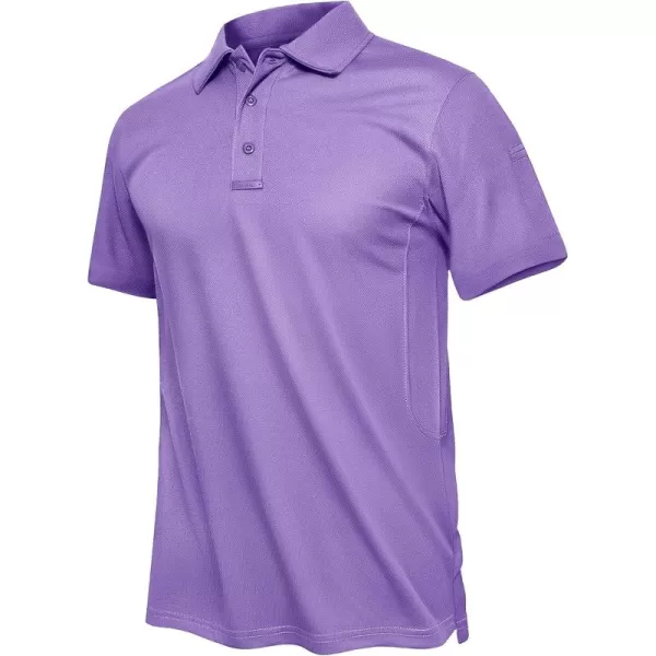 TACVASEN Men's Polo Shirts Tactical Quick-Dry Casual Golf Shirt Short Sleeve Airsoft Polos