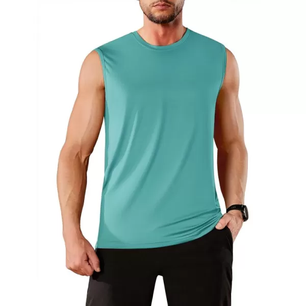 TACVASEN Men's Quick Dry Tank Top UPF 50+ Sun Protection Sleeveless Shirts Gym Workout Beach Athletic Muscle Shirts