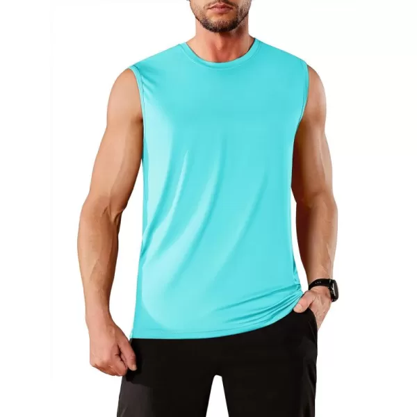 TACVASEN Men's Quick Dry Tank Top UPF 50+ Sun Protection Sleeveless Shirts Gym Workout Beach Athletic Muscle Shirts