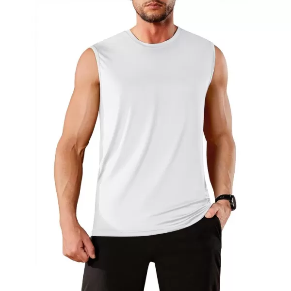 TACVASEN Men's Quick Dry Tank Top UPF 50+ Sun Protection Sleeveless Shirts Gym Workout Beach Athletic Muscle Shirts