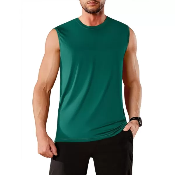 TACVASEN Men's Quick Dry Tank Top UPF 50+ Sun Protection Sleeveless Shirts Gym Workout Beach Athletic Muscle Shirts