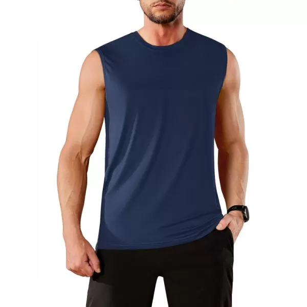 TACVASEN Men's Quick Dry Tank Top UPF 50+ Sun Protection Sleeveless Shirts Gym Workout Beach Athletic Muscle Shirts