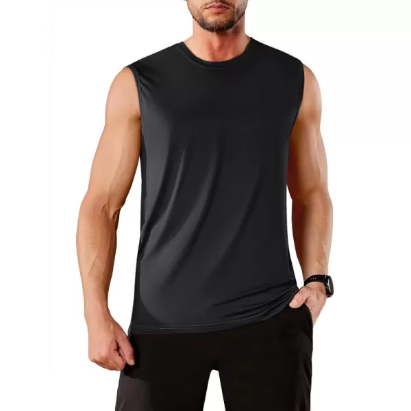 TACVASEN Men's Quick Dry Tank Top UPF 50+ Sun Protection Sleeveless Shirts Gym Workout Beach Athletic Muscle Shirts