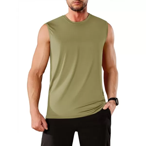 TACVASEN Men's Quick Dry Tank Top UPF 50+ Sun Protection Sleeveless Shirts Gym Workout Beach Athletic Muscle Shirts