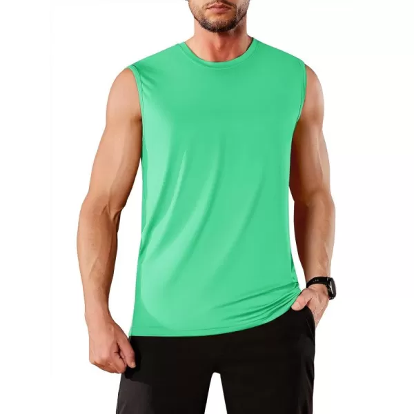 TACVASEN Men's Quick Dry Tank Top UPF 50+ Sun Protection Sleeveless Shirts Gym Workout Beach Athletic Muscle Shirts