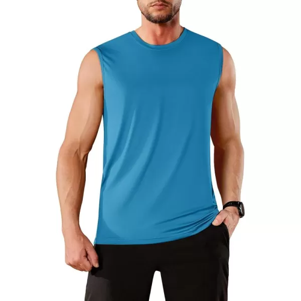 TACVASEN Men's Quick Dry Tank Top UPF 50+ Sun Protection Sleeveless Shirts Gym Workout Beach Athletic Muscle Shirts