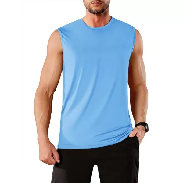 TACVASEN Men's Quick Dry Tank Top UPF 50+ Sun Protection Sleeveless Shirts Gym Workout Beach Athletic Muscle Shirts