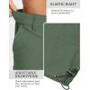 imageTACVASEN Mens Capri Pants 7 Pockets 34 Quick Dry WaterResistant Workout Cargo Hiking ShortsBean Green