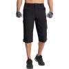 imageTACVASEN Mens Capri Pants 7 Pockets 34 Quick Dry WaterResistant Workout Cargo Hiking ShortsBlack