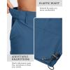 imageTACVASEN Mens Capri Pants 7 Pockets 34 Quick Dry WaterResistant Workout Cargo Hiking ShortsBlue Grey