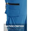 imageTACVASEN Mens Capri Pants 7 Pockets 34 Quick Dry WaterResistant Workout Cargo Hiking ShortsColor Blue