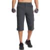 imageTACVASEN Mens Capri Pants 7 Pockets 34 Quick Dry WaterResistant Workout Cargo Hiking ShortsDark Grey