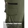 imageTACVASEN Mens Capri Pants 7 Pockets 34 Quick Dry WaterResistant Workout Cargo Hiking ShortsGreen