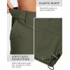 imageTACVASEN Mens Capri Pants 7 Pockets 34 Quick Dry WaterResistant Workout Cargo Hiking ShortsGreen