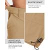 imageTACVASEN Mens Capri Pants 7 Pockets 34 Quick Dry WaterResistant Workout Cargo Hiking ShortsKhaki