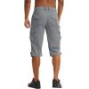 imageTACVASEN Mens Capri Pants 7 Pockets 34 Quick Dry WaterResistant Workout Cargo Hiking ShortsLight Grey