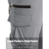 imageTACVASEN Mens Capri Pants 7 Pockets 34 Quick Dry WaterResistant Workout Cargo Hiking ShortsLight Grey